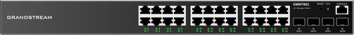 Actual product image Grandstream GWN7803, Managed Switch, 24x Gigabit ports, 4x SFP, L2 layer