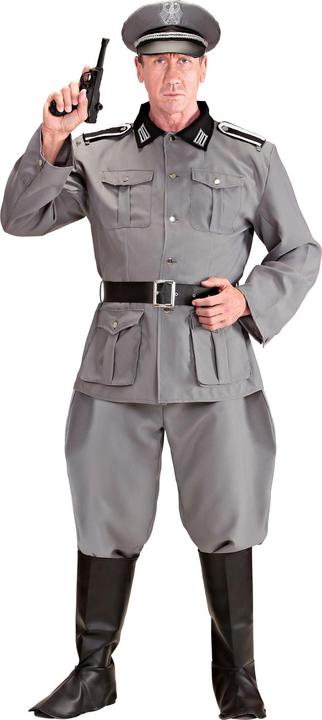 Widmann WW2 soldat allemand uniforme veste, pantalon, ceinture, couvre-bottes, chapeau (L)