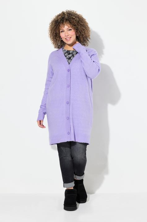 Immagine prodotto Ulla Popken Strickjacke, Boxy-Schnitt, V-Ausschnitt, Knopfleiste (42, 44)