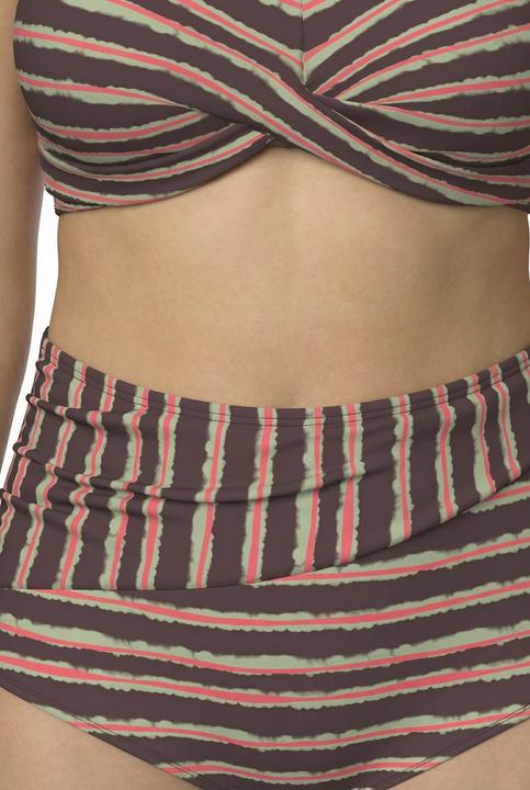 Immagine prodotto Ulla Popken Bikini, Streifenmix, drapiert, Softcups, recycelt (46)