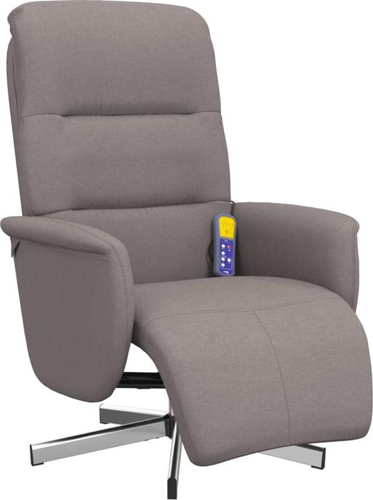 Immagine prodotto VidaXL Poltrona massaggiante con poggiapiedi in tessuto taupe, colore