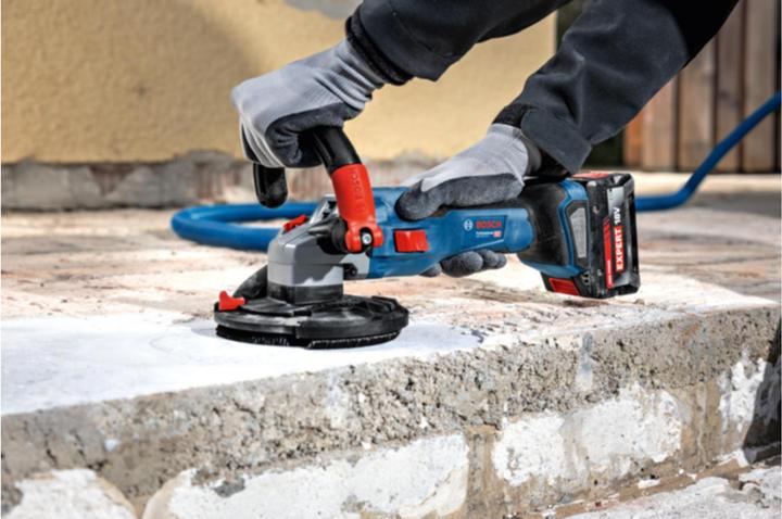 Produktbild Bosch Professional Blau 0601776201 GBR 18V-15 S 18V Accu Betonslijpmachine xcl. accu en lader in L-BOXX (Betonschleifer)