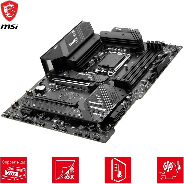 Productafbeelding MSI MB MAG B760 TOMAHAWK WIFI (B760,S1700,mATX,Intel) (LGA 1700, Intel B760, ATX)