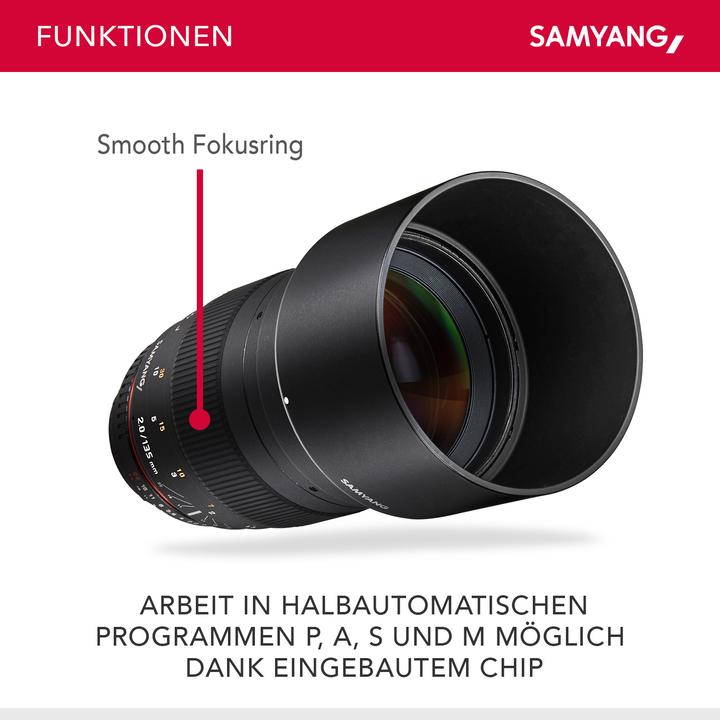 Actual product image Samyang 135mm f/2 ED UMC, Nikon F (Nikon F, full size)