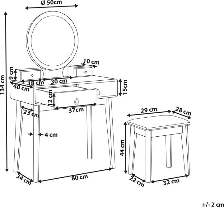 Actual product image Beliani Fedry (80 x 40 x 134 cm)