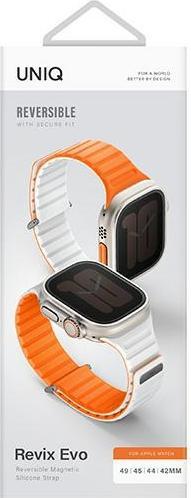 Actual product image Uniq pasek Revix Evo Apple Watch Series 1/2/3/4/5/6/7/8/9/SE/SE2/Ultra/Ultra2 42/44/45/49mm Reversible (42 mm, 49 mm, 45 mm, 44 mm, Stainless steel, Silicone)