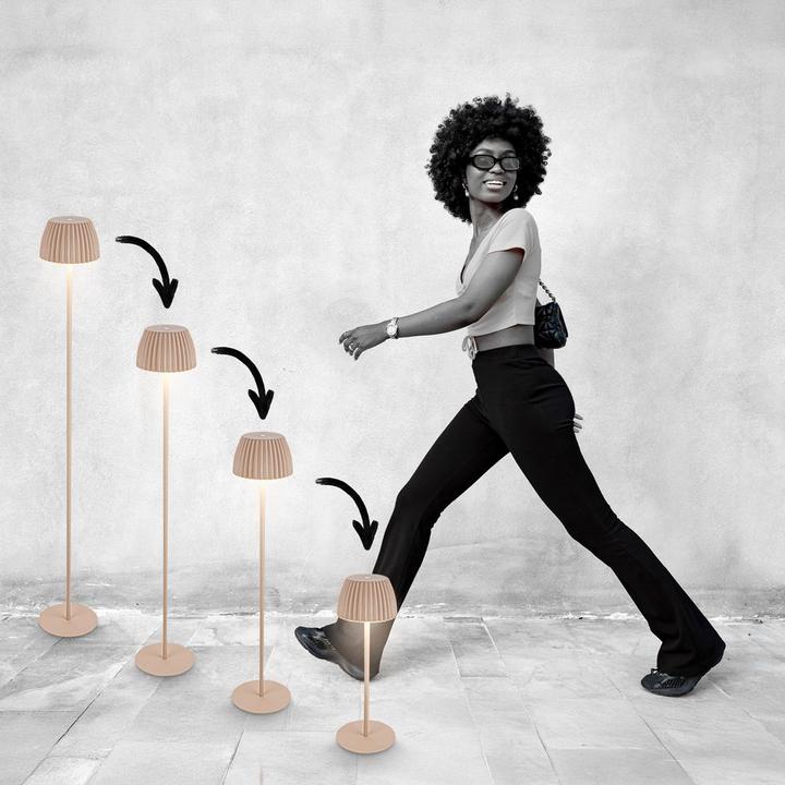 Image du produit Briloner Brilo unplugged RIFFLE Akku LED Stehleuchte mit Lichtkante -Beige (400 lm)