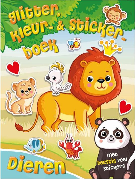 Actual product image Glitter, colouring and sticker book - Animals