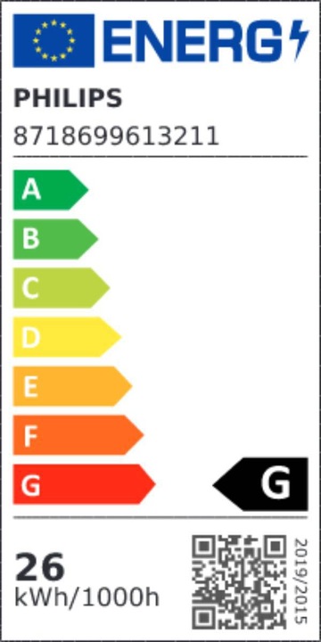 Energy Label Philips Lamp oven (G9, 26 W, 250 lm, 1 x, G)