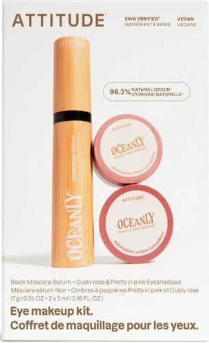 Attitude Oceanly Pink Makeup Set EWG Verified Eyeshadow and Lash Serum Infused