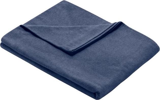 Dormisette Oberleintuch aus feiner Flanell-Mélange marine (170 x 260 cm)