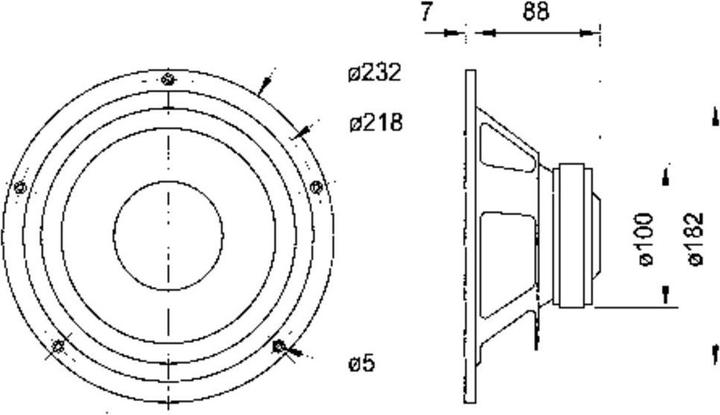 Image du produit Visaton Haut-parleur HiFi W 200 S, 8 Ohm