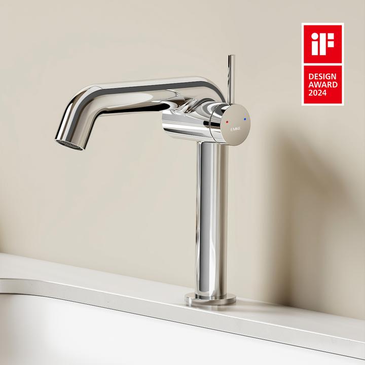 Produktbild Emke Wasserhahn Bad Messing Keramikkartusche Luftsprudler Waschtischarmatur Mischbatterie einfache Instal