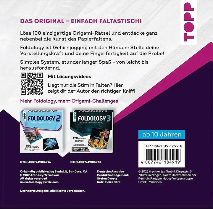 Actual product image Foldology – Das Origami-Rätselspiel (German, Afanasiy Yermakov, 2023)