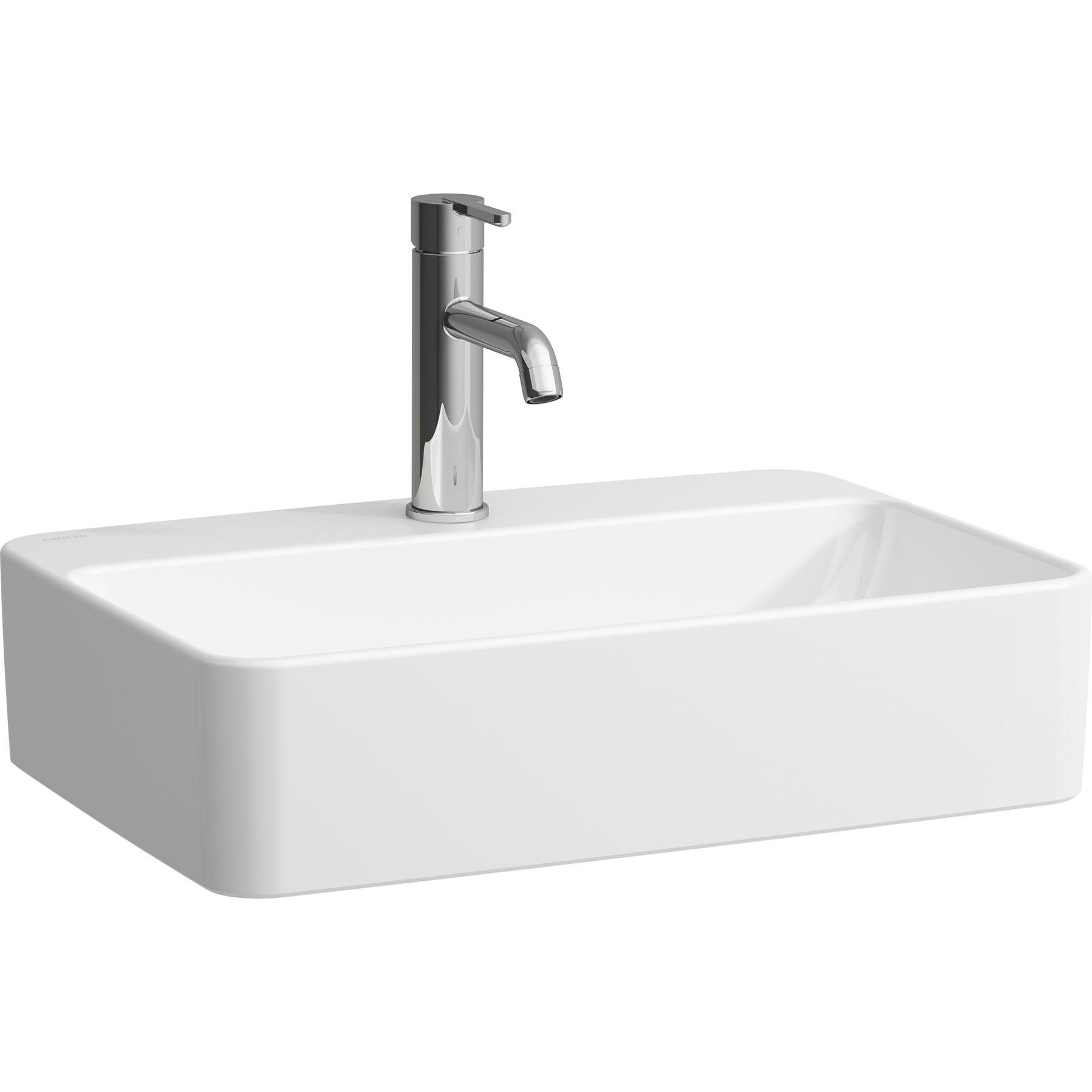 Laufen, Waschbecken, Savoy Waschtisch-Schale, 380x550x130mm, rechteckig, mit Überlauf, 1 Hahnloch (630 mm, 200 mm)