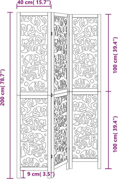 Actual product image vidaXL Paravent