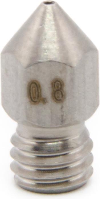 Actual product image Purecrea 0.8mm Nozzle MK8 Stainless Steel (Blast pipe)