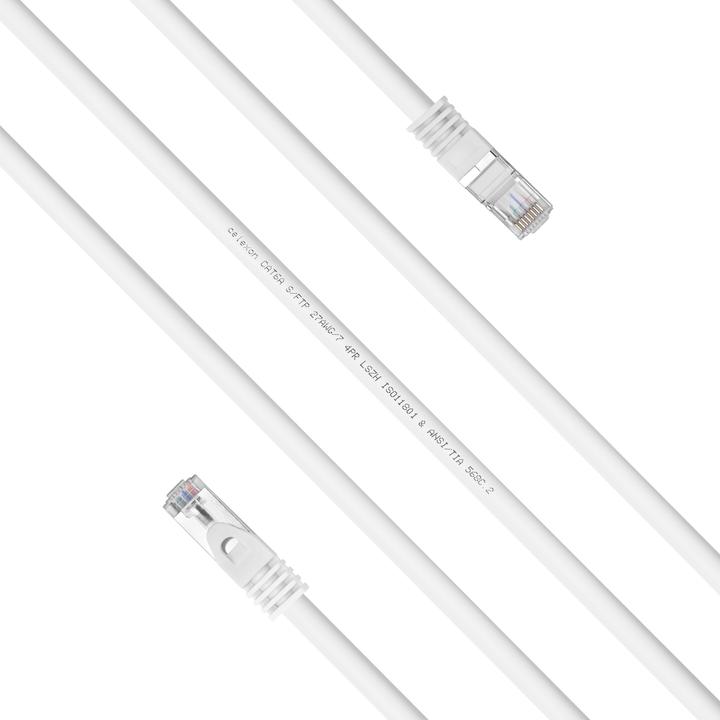 Produktbild Celexon CAT 6A Patchkabel - S/FTP 15,0m, weiss (S/FTP, CAT6a, 15 m)