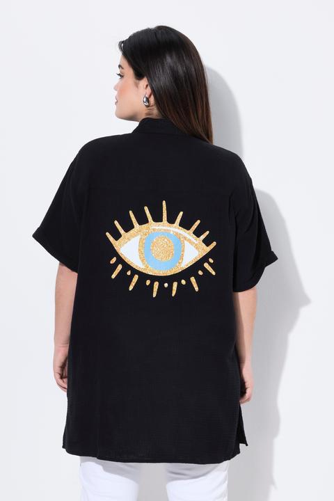 Produktbild Angel of Style Bluse, oversized, Musselin, Auge auf dem Rücken (48)