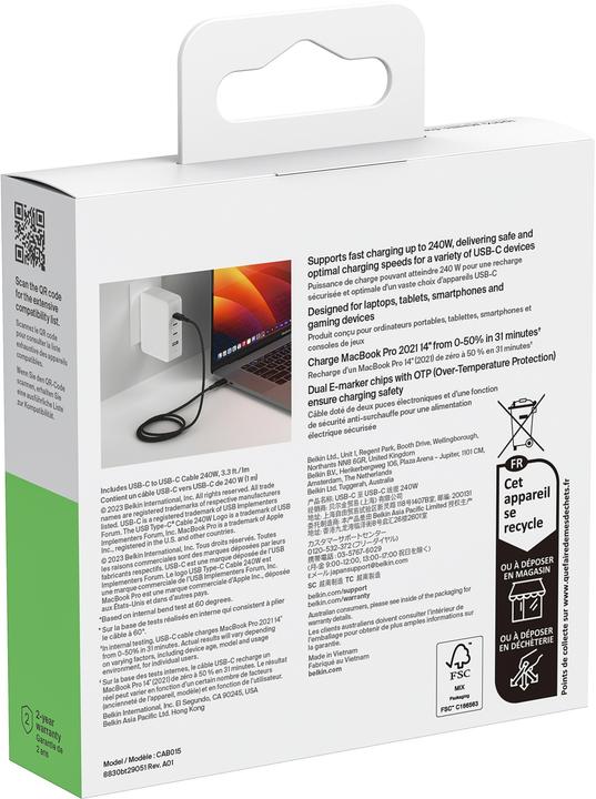 Productafbeelding Belkin CAB015bt1M (1 m, USB 2.0, 240 W)