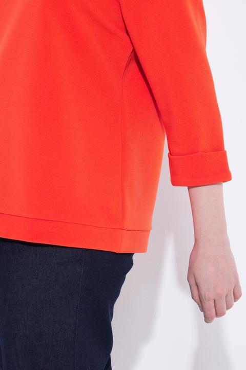 Actual product image Ulla Popken Lightly Textured 3/4 Sleeve Tee (46, 48)