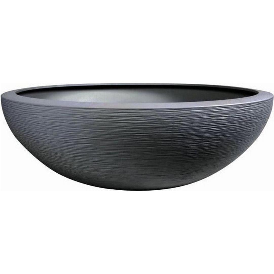 EDA Plastiques, Vaso da fiori, Vaso da fiori per lavabo in grafite (Ø 59 x 21 cm) (59 x 21 cm)