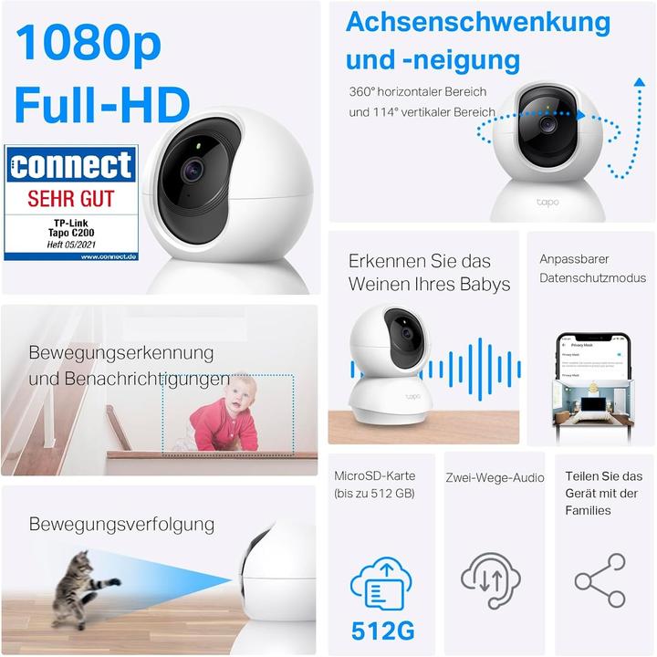Actual product image TP-Link Home Security Camera UHD (2-Pack (1920 x 1080 Pixels)
