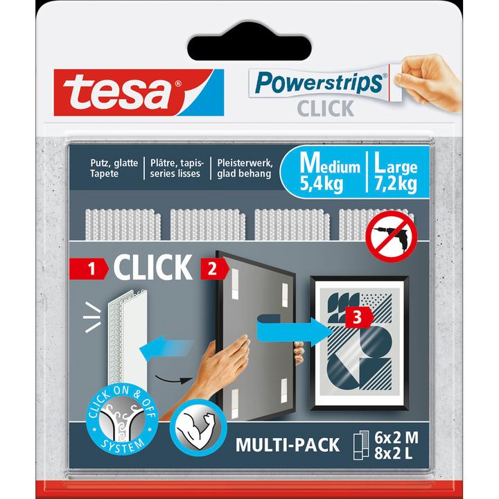 Image du produit tesa Pastilles adhésives velcro Powerstrips (7.20 kg)