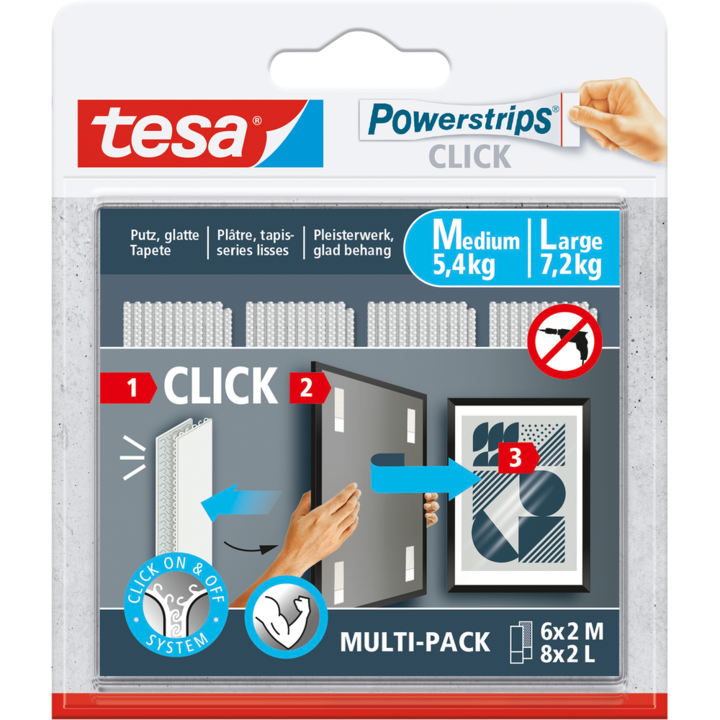 Actual product image tesa Powerstrips Velcro adhesive pads (7.20 kg)