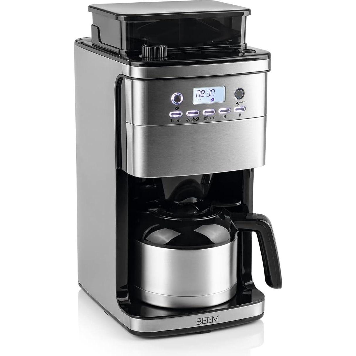 Beem Kaffeevollautomat mit Mahlwerk, Thermoskanne, Timer und individueller Stärkeeinstellung (3200)