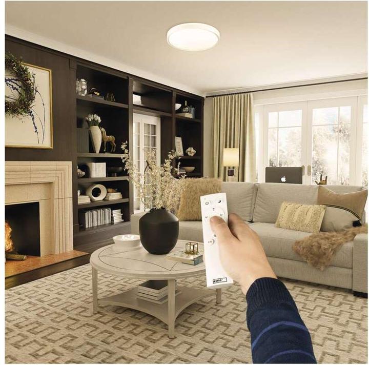 Produktbild Emos LED-Leuchte LIVI 50 cm, 45 W, warm-kaltweiss, dimmbar mit Fernbedienung (2700 lm)