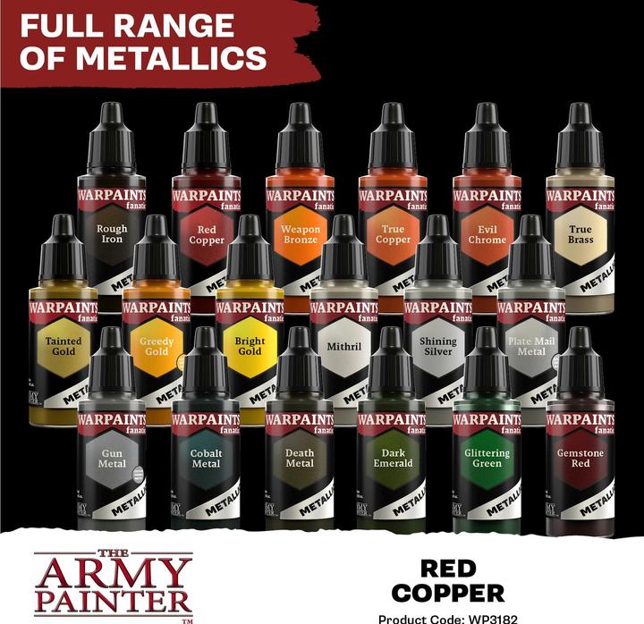 Actual product image The Army Painter Metallic colour Warpaints Fanatic Metallic: Red Copper 18 ml