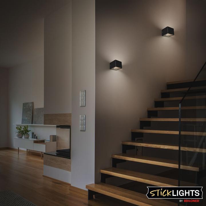 Produktbild Briloner BORRA LED Akku Wandleuchte mit Sensor - Schwarz (100 lm)
