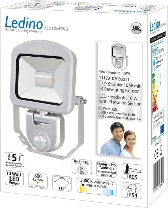 Immagine prodotto Ledino Faretto LED con sensore (800 lm, IP54)