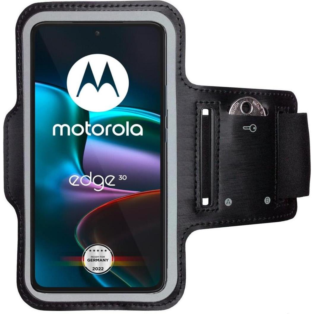 CoverKingz Sportarmband für Motorola Edge 30, Smartphone Sportarmband, Schwarz