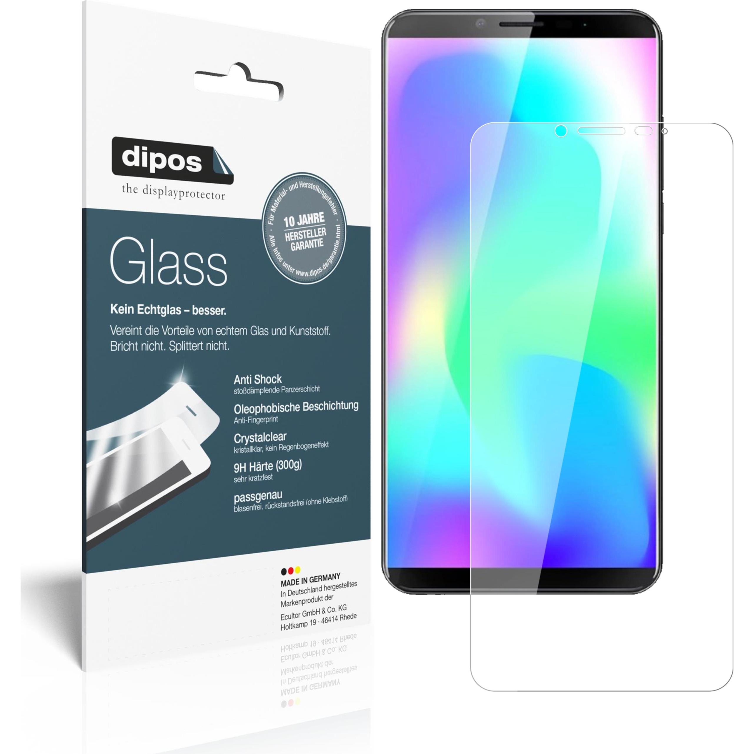 Dipos Displayschutz Anti-Shock (2 Stück, Cubot X19), Smartphone Schutzfolie, Transparent