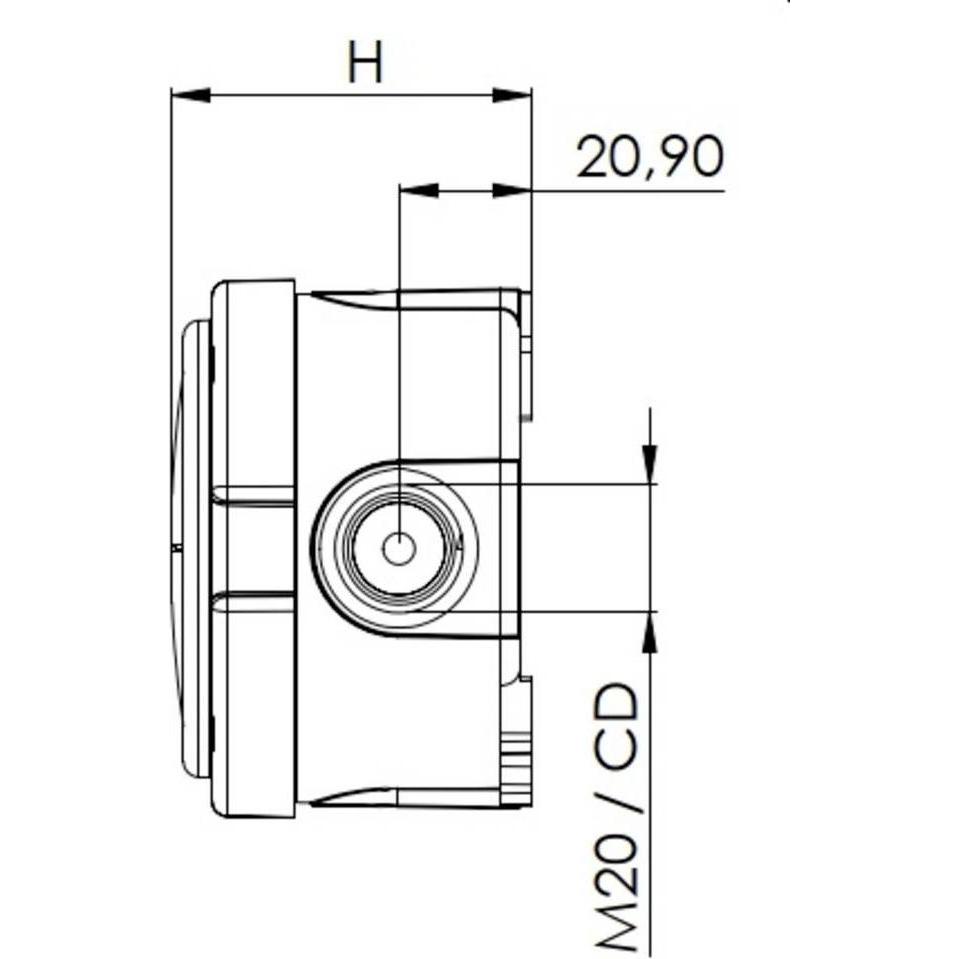 Thumbnail - Wiska, Abzweigdose, 10110629 Abzweigkasten (L x B x H) 100 x 89 x 57 mm Grau IP66/IP67 5 St.
