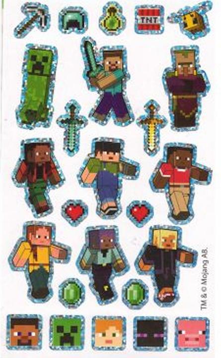 Produktbild Minecraft Figuren Aufkleber 25erPack Wiederverwendbar