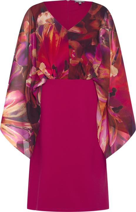 Immagine prodotto Ulla Popken Abito con fiori, maniche di chiffon, scollo a V e maniche lunghe (50, 52)