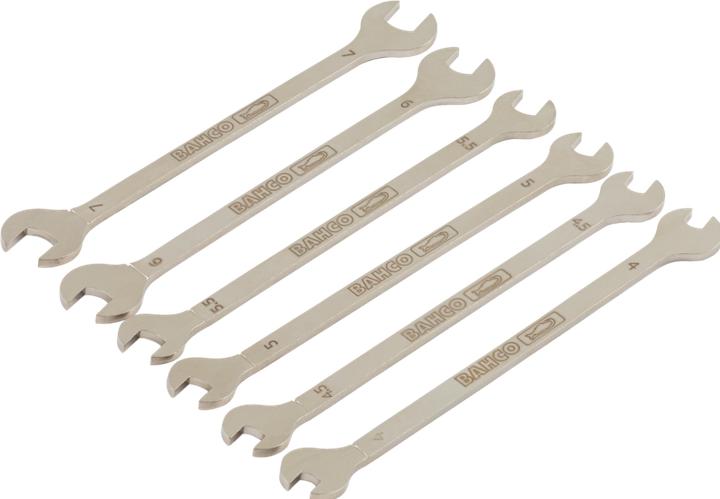 Actual product image Bahco Double open-end wrench set part (7 mm, 5 mm, 4.5 mm, 6 mm, 5.5 mm, 4 mm)