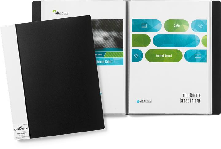 Produktbild Durable Sichtbuch Duralook A4 Schwarz, 30 Hüllen (A4, 1x)
