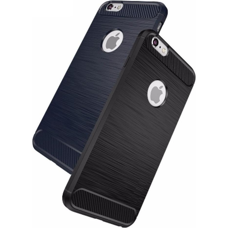 Thumbnail - Screenguard Apple iPhone 6/6S Plus Hülle Carbon Brushed Soft TPU (Apple iPhone 6), Smartphone Hülle, Schwarz