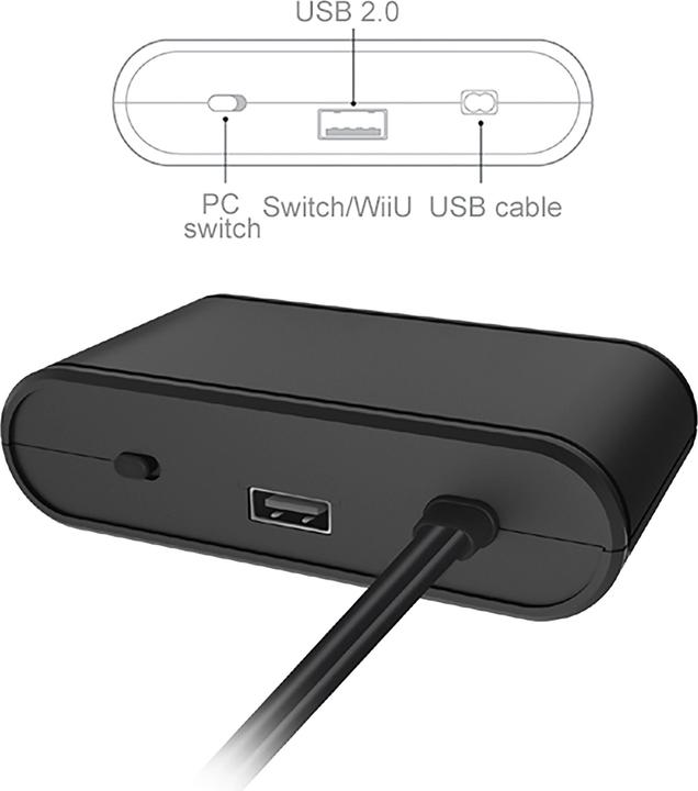 Immagine prodotto Steelplay Adattatore per controller GameCube -neliporttinen adapteri, Switch (Switch)