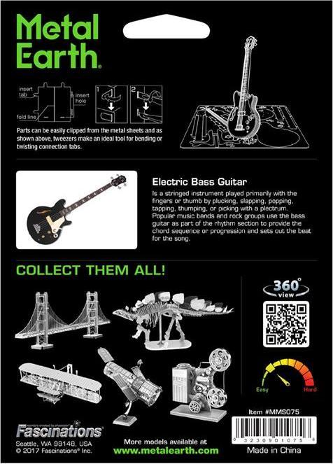 Actual product image Metal Earth Electric basgitaar
