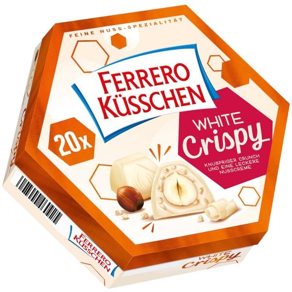 Actual product image Ferrero KÜSSCHEN White Crispy Chocolates 20 pcs. (200 g)