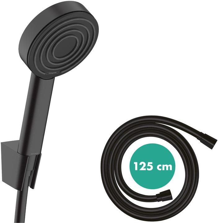 Image du produit hansgrohe Support de douche Pulsify 105 1 jet avec flexible de douche 125 cm (noir mat) (1 Types de jets, 13.50 l/min)