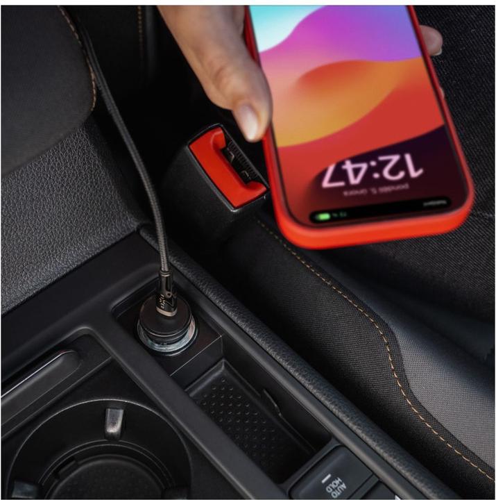 Actual product image Fixed Super Fast Car Charger USB-C 30W PD Black