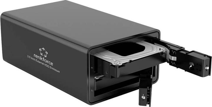 Produktbild Renkforce RF-6647596 8.9 cm (3.5 Zoll) Festplattengehäuse 2 Bay 3.5 Zoll USB-A ( (3.5")