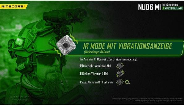 Actual product image Nitecore NU06 MI - multicoloured signal light with IR