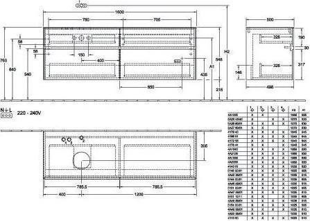 Produktbild Villeroy & Boch V&B Waschtischunterschrank COLLARO 160x54,8x50cm WT li Glossy White (160 x 50 x 55 cm)